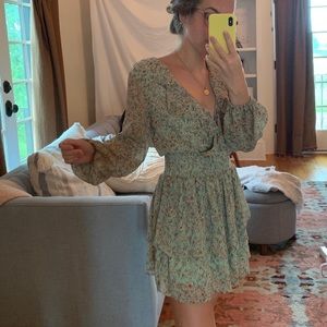 Ruffled floral dress